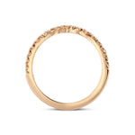 Contoured Diamond Wedding Band