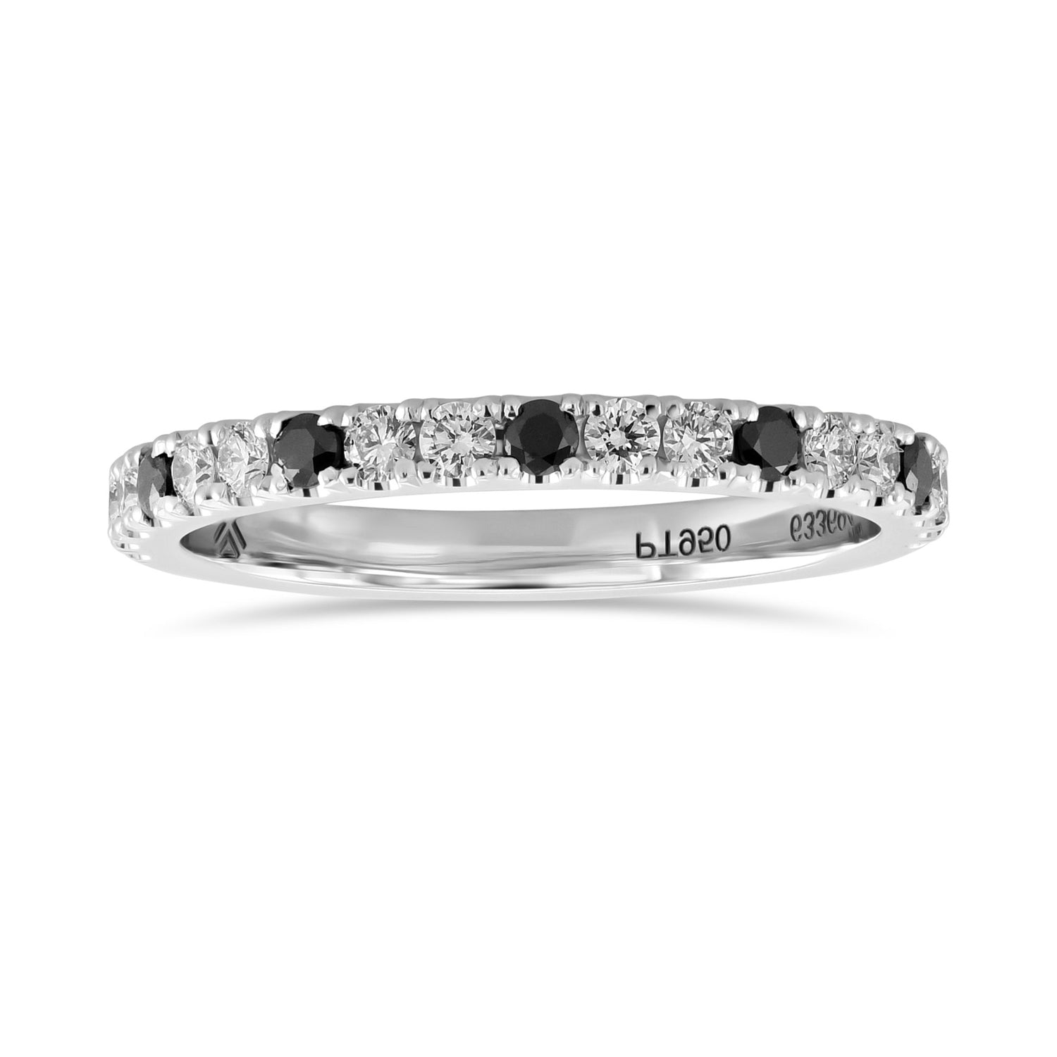 White & Black Diamond Wedding Ring