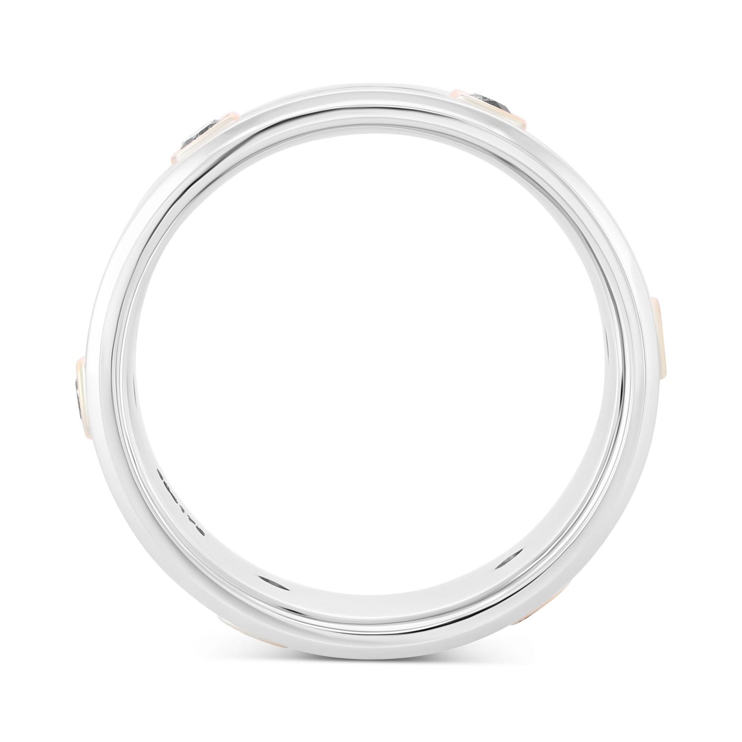 Black Diamond Gents Wedding Band Ring