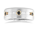 Black Diamond Gents Wedding Band Ring
