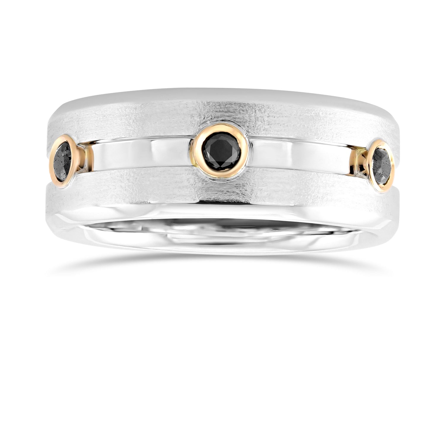 Black Diamond Gents Wedding Band Ring