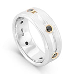 Black Diamond Gents Wedding Band Ring