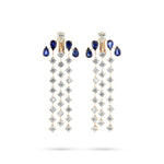 Sapphire & Diamond Drop Cascade Earrings