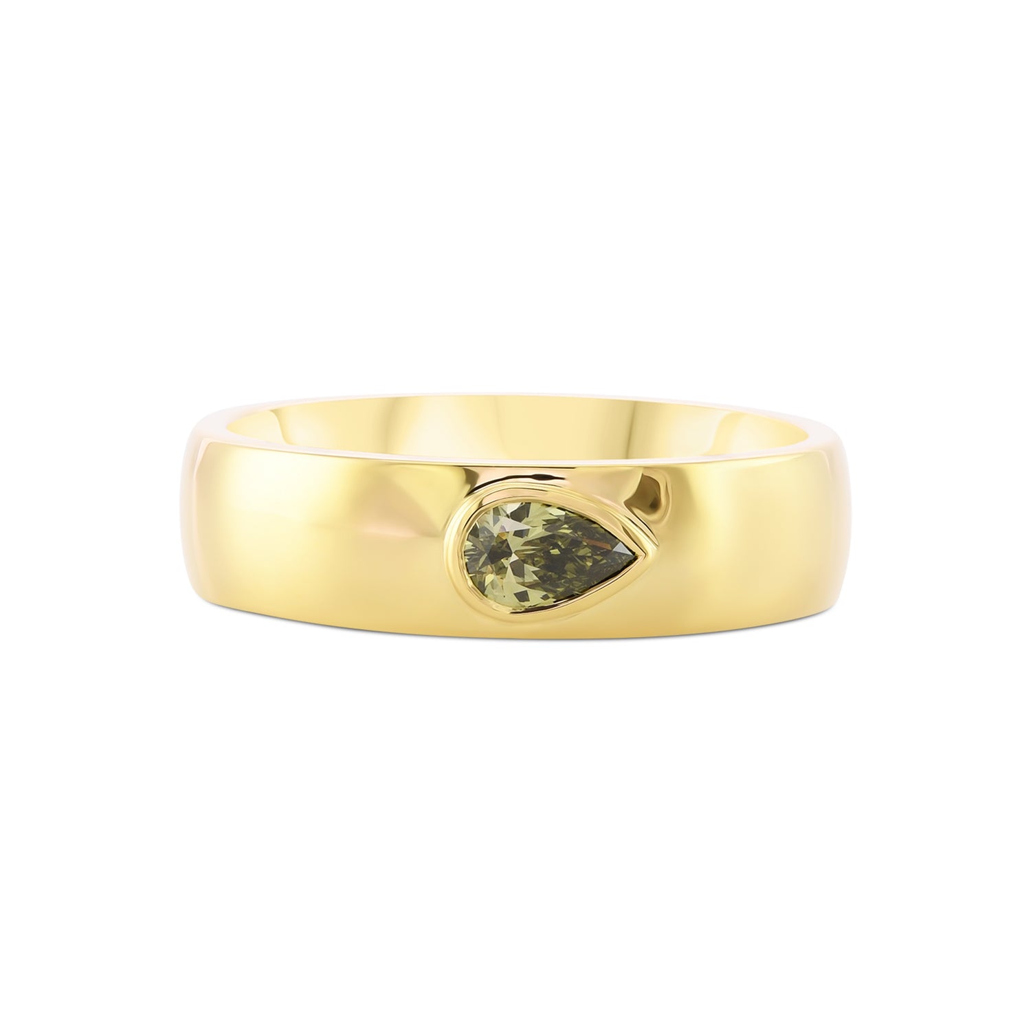 Chameleon Pear Diamond Men's Ring