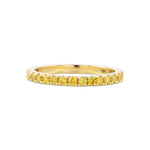  Canary Fancy Vivid Yellow Diamond Half Eternity Wedding Band