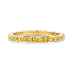  Canary Fancy Vivid Yellow Diamond Half Eternity Wedding Band