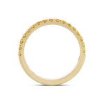  Canary Fancy Vivid Yellow Diamond Half Eternity Wedding Band