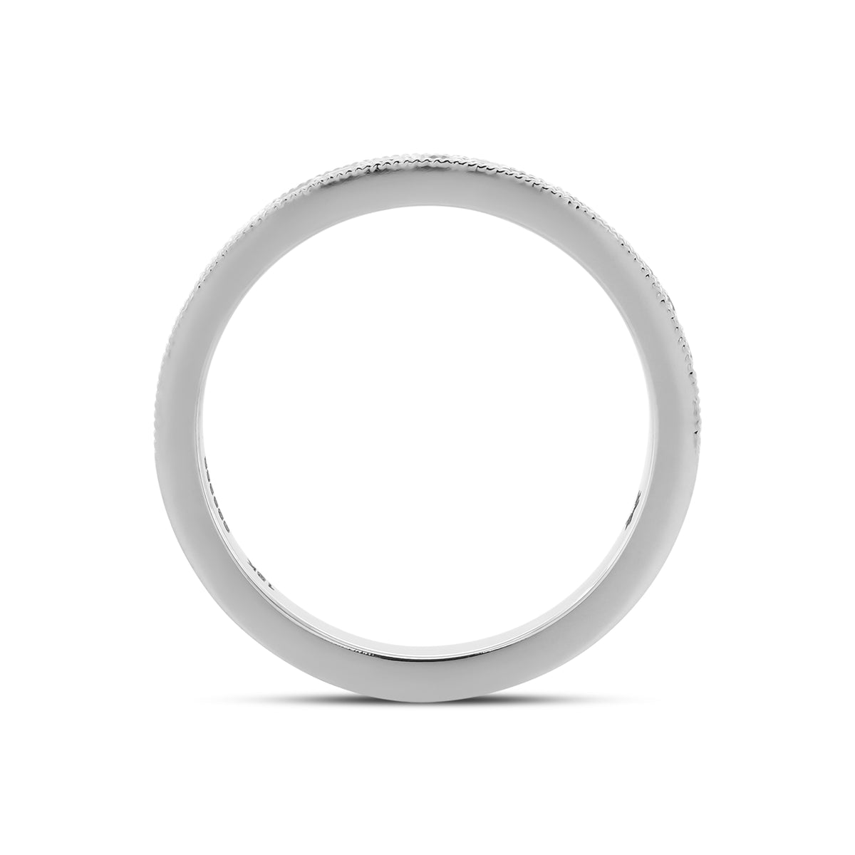 Milgrain Half Eternity Diamond Ring