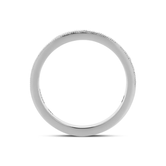 Milgrain Half Eternity Diamond Ring