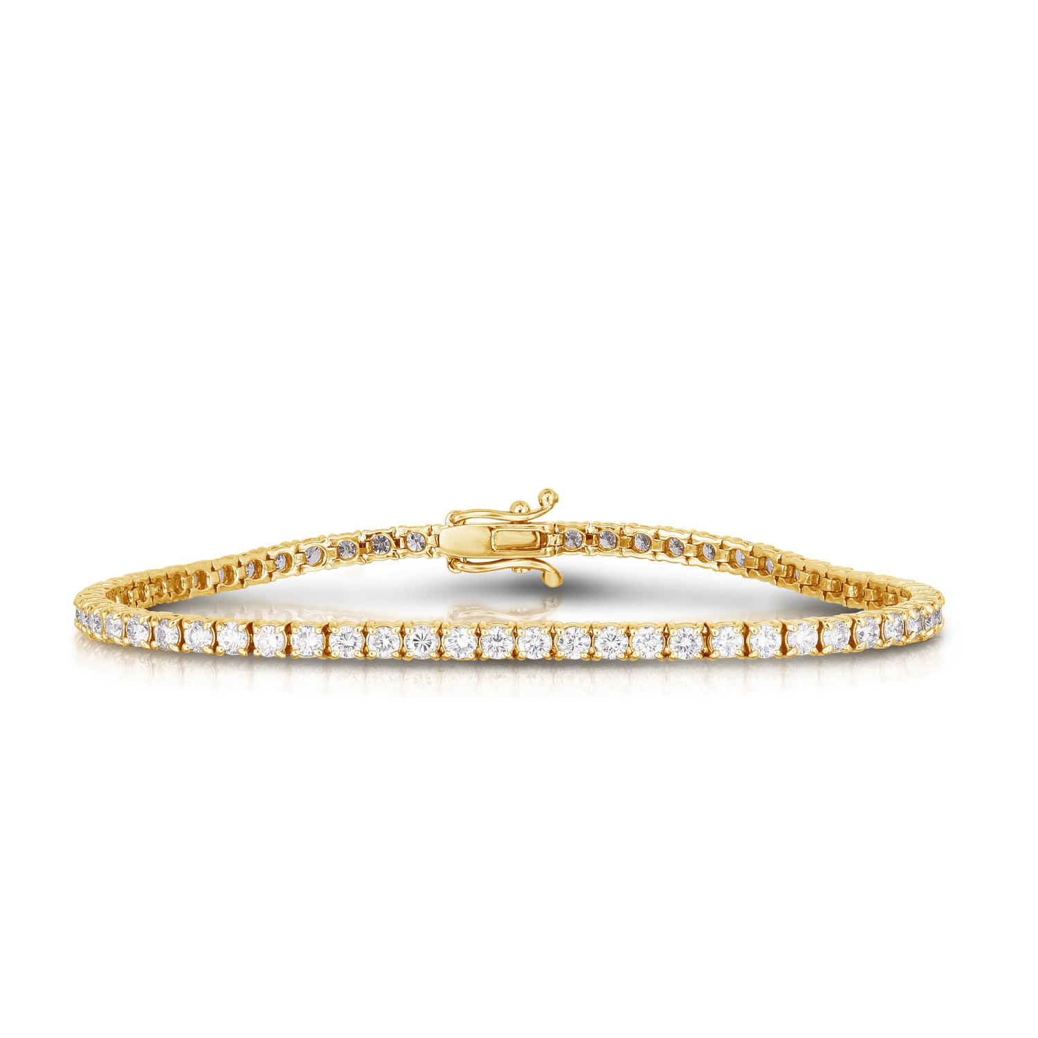  Round White Diamond Tennis Bracelet