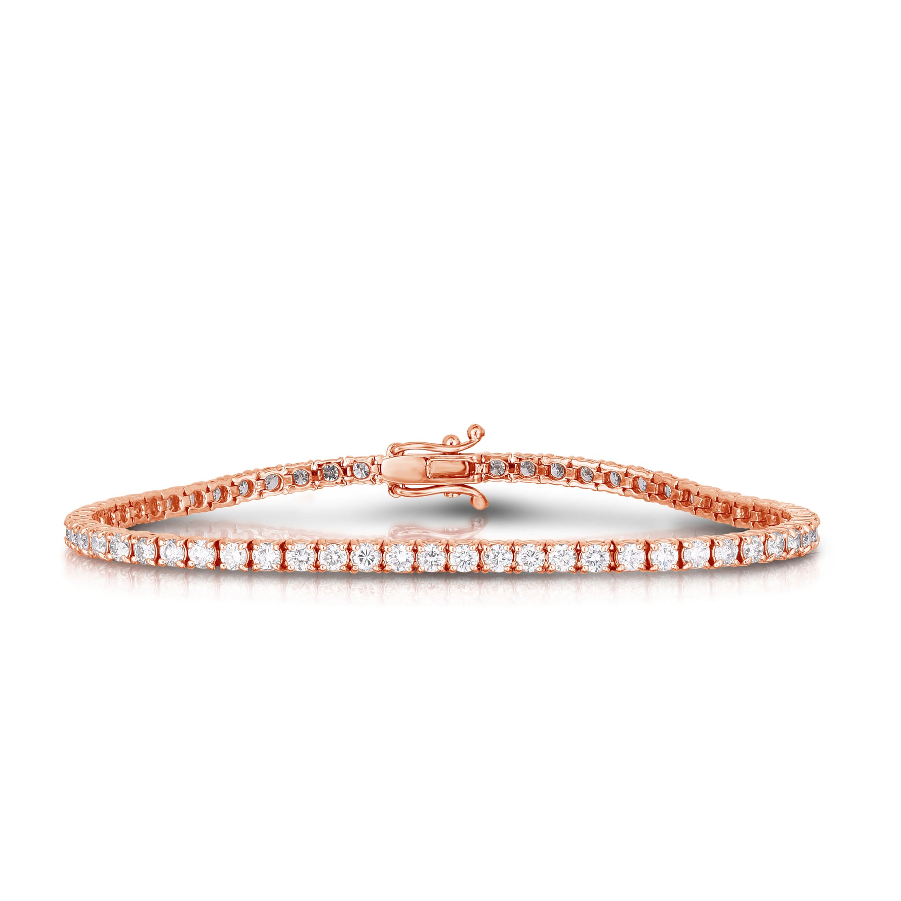  Round White Diamond Tennis Bracelet