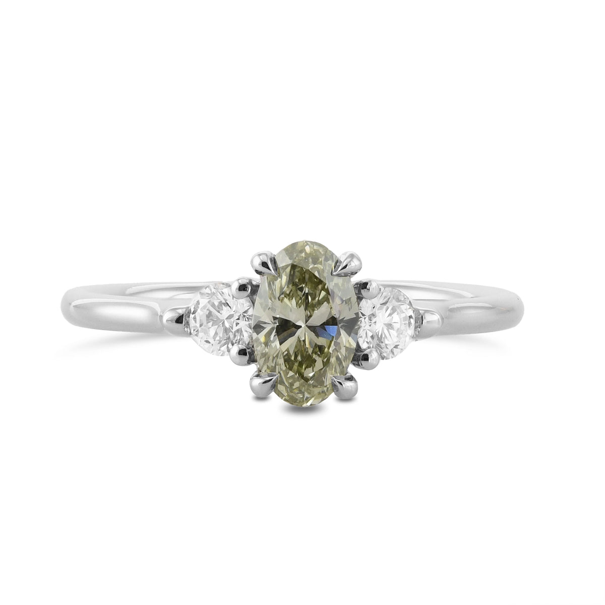 Oval Chameleon Three-stone Diamond Ring