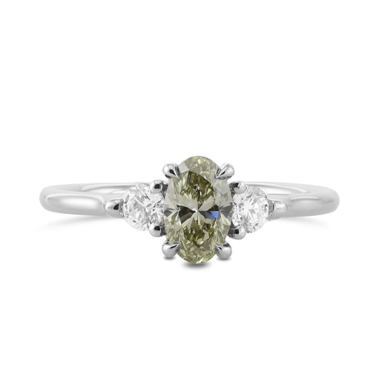 Oval Chameleon Three-stone Diamond Ring