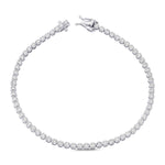 Round White Diamond Tennis Bracelet