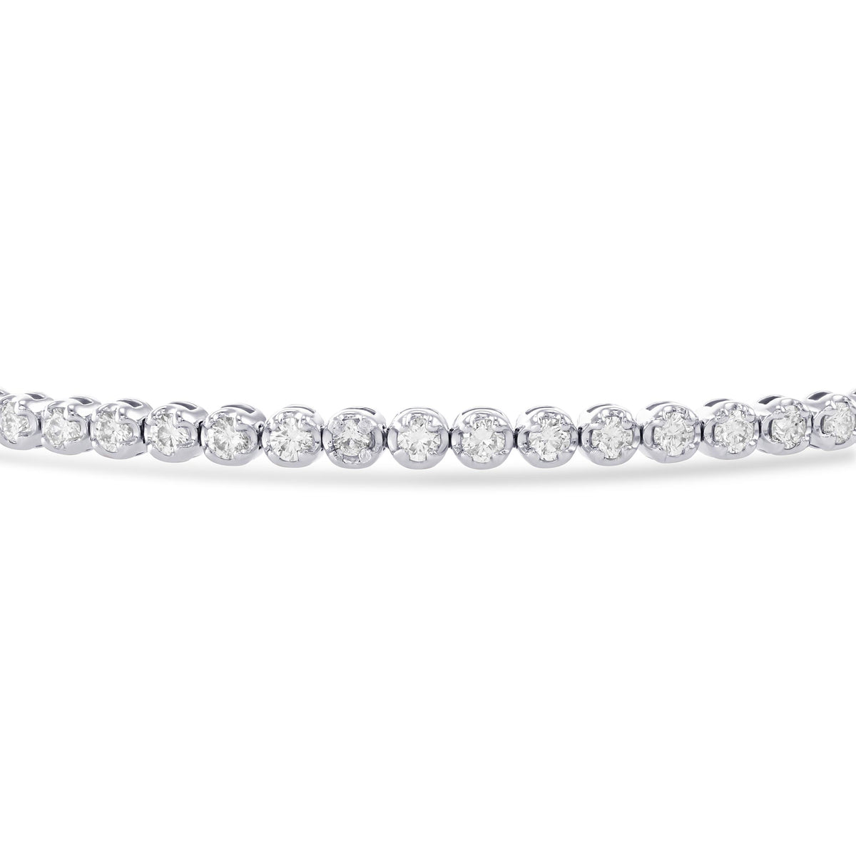 Round White Diamond Tennis Bracelet