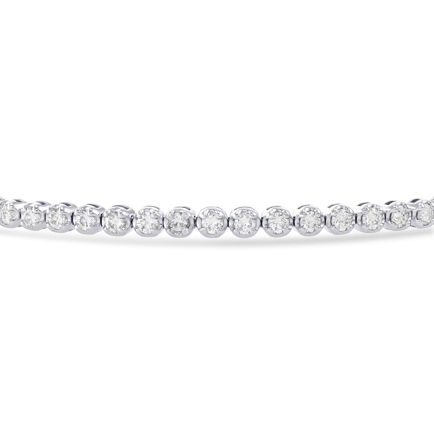 Round White Diamond Tennis Bracelet