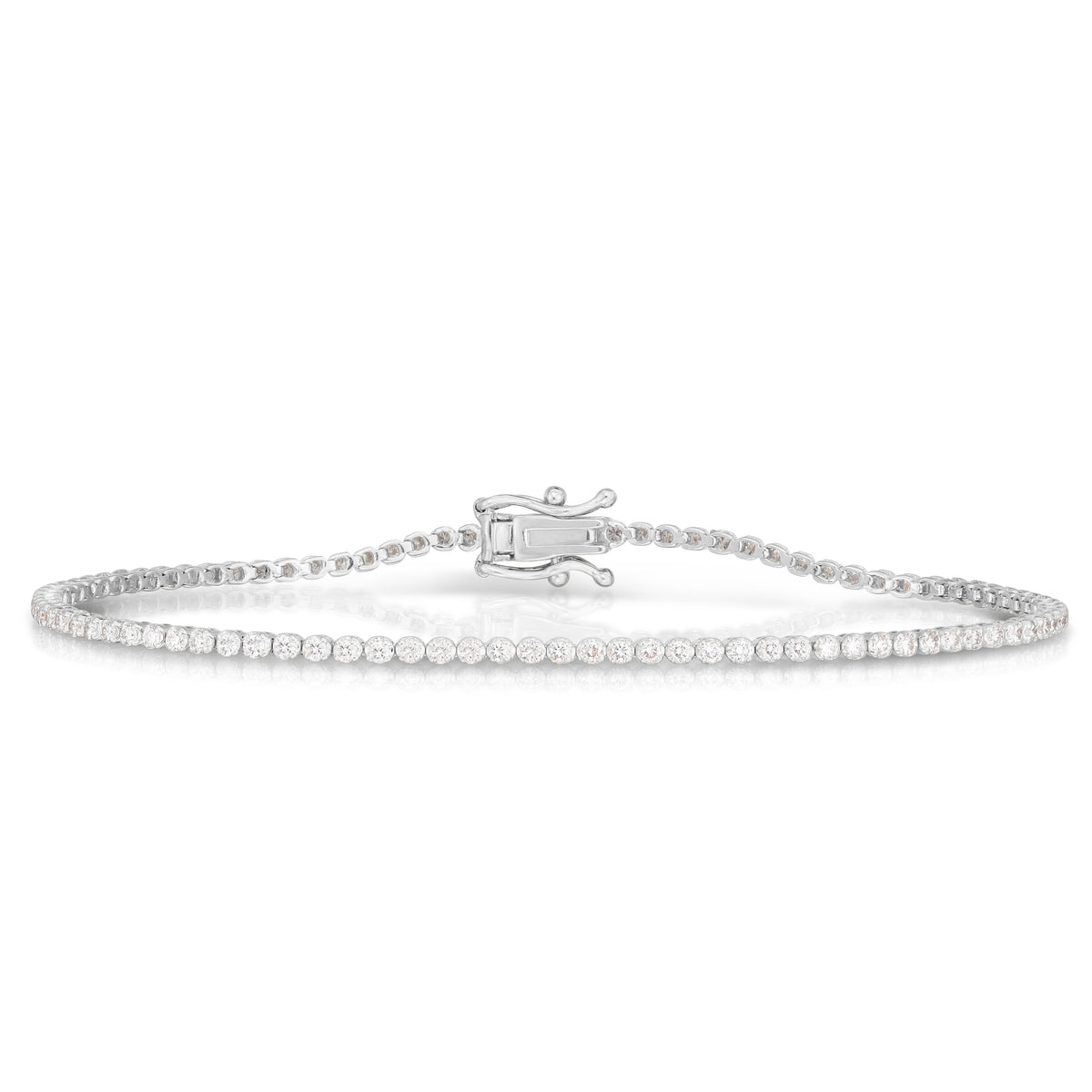 Round White Diamond Tennis Bracelet