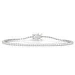 Round White Diamond Tennis Bracelet