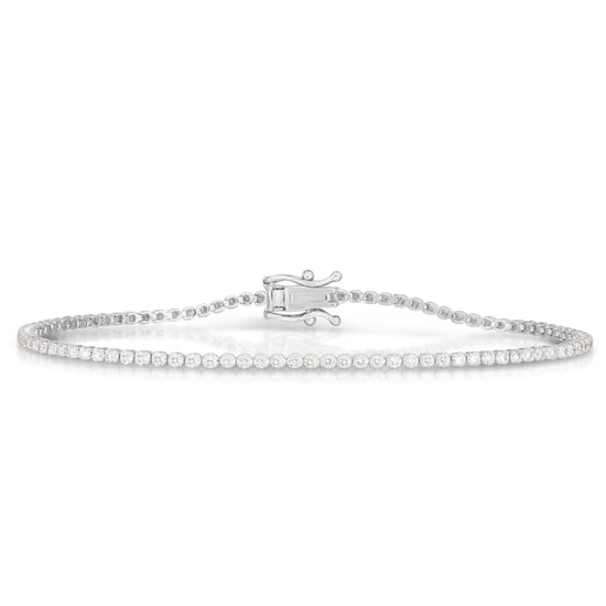 Round White Diamond Tennis Bracelet