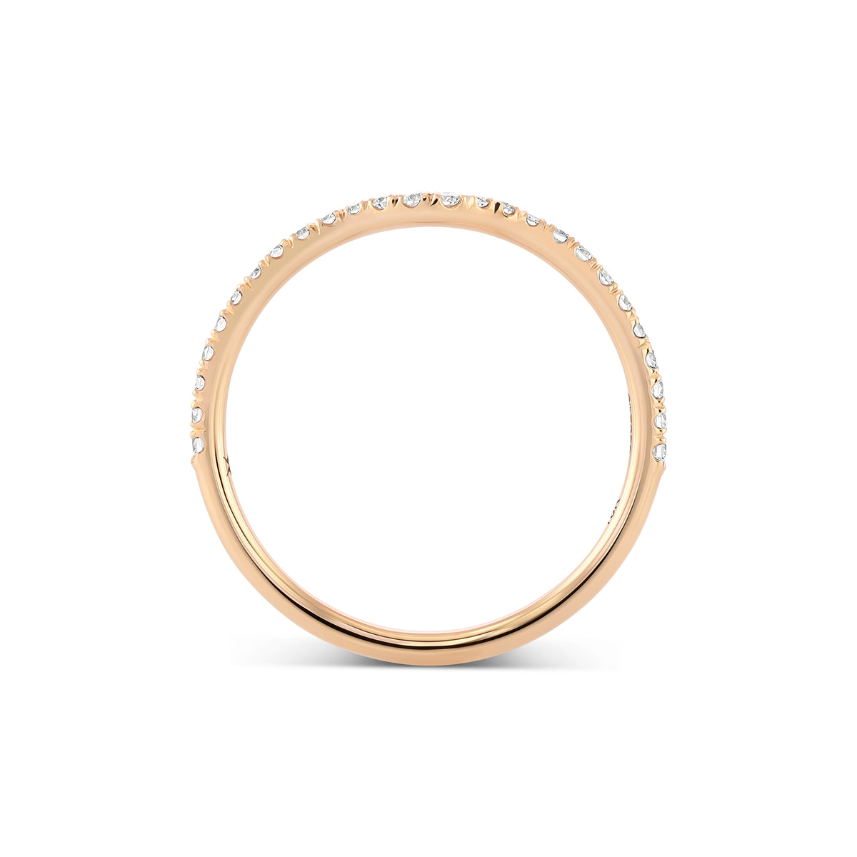 Contoured Diamond Wedding Band