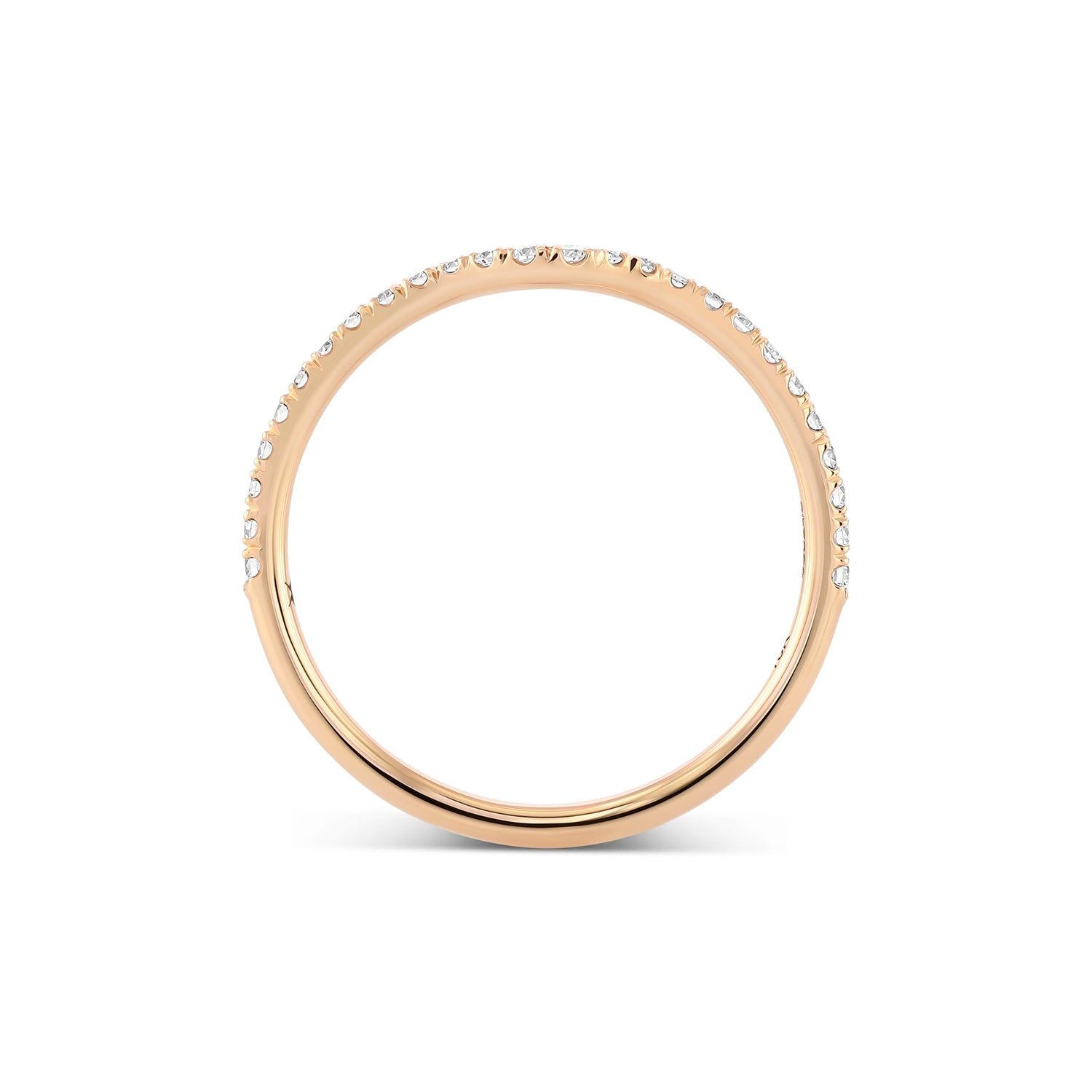 Contoured Diamond Wedding Band
