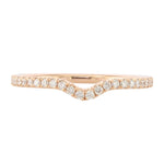 Contoured Diamond Wedding Band