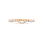 Contoured Diamond Wedding Band