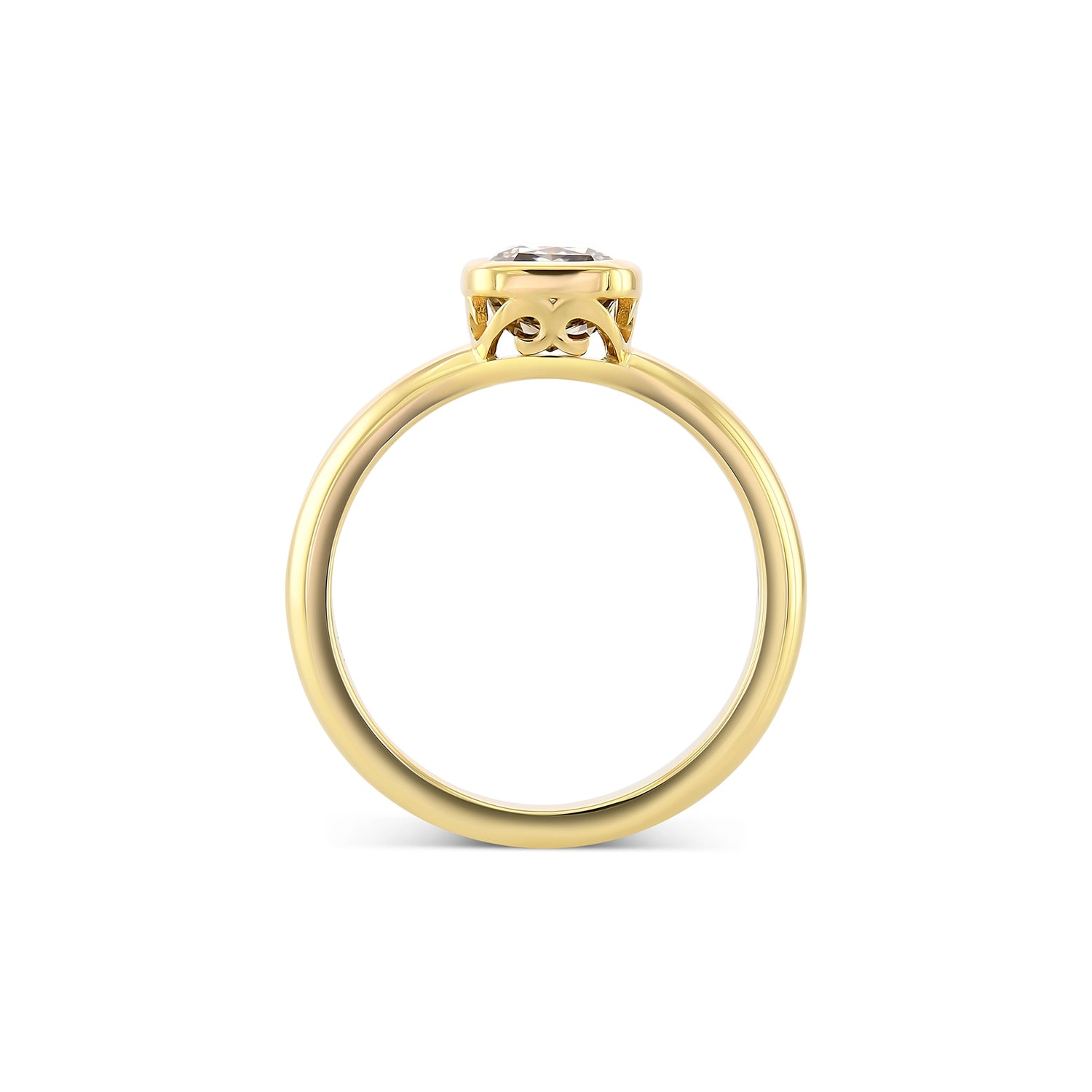 Fancy Gray Cushion Solitaire Diamond Ring