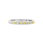 Fancy Intense Yellow and White Diamond Band Ring