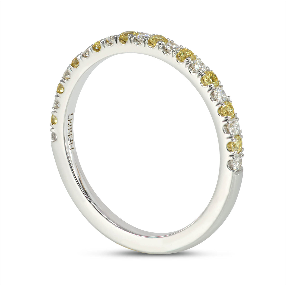 Fancy Intense Yellow and White Diamond Band Ring