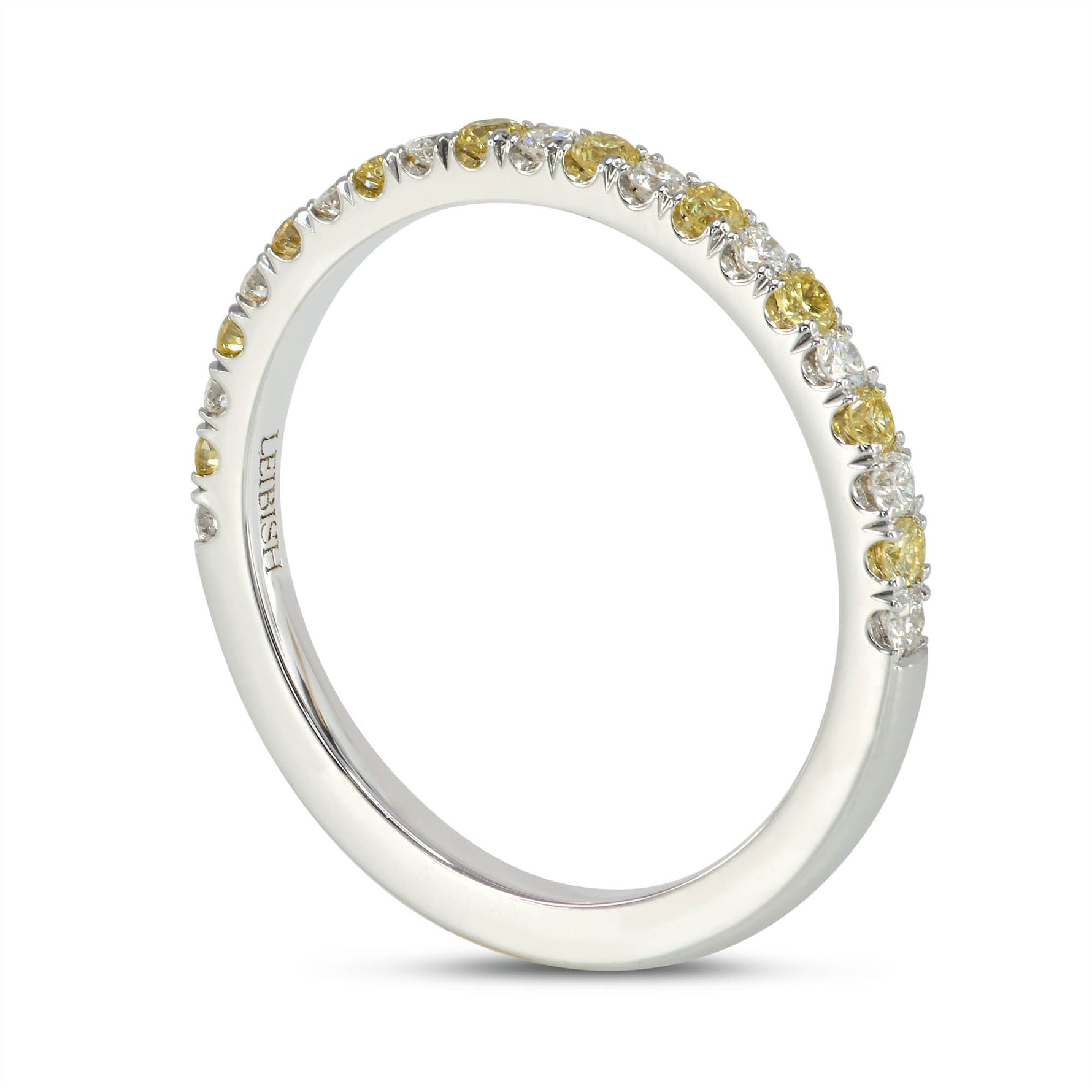 Fancy Intense Yellow and White Diamond Band Ring