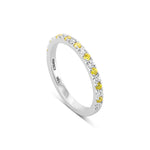 Fancy Intense Yellow and White Diamond Band Ring