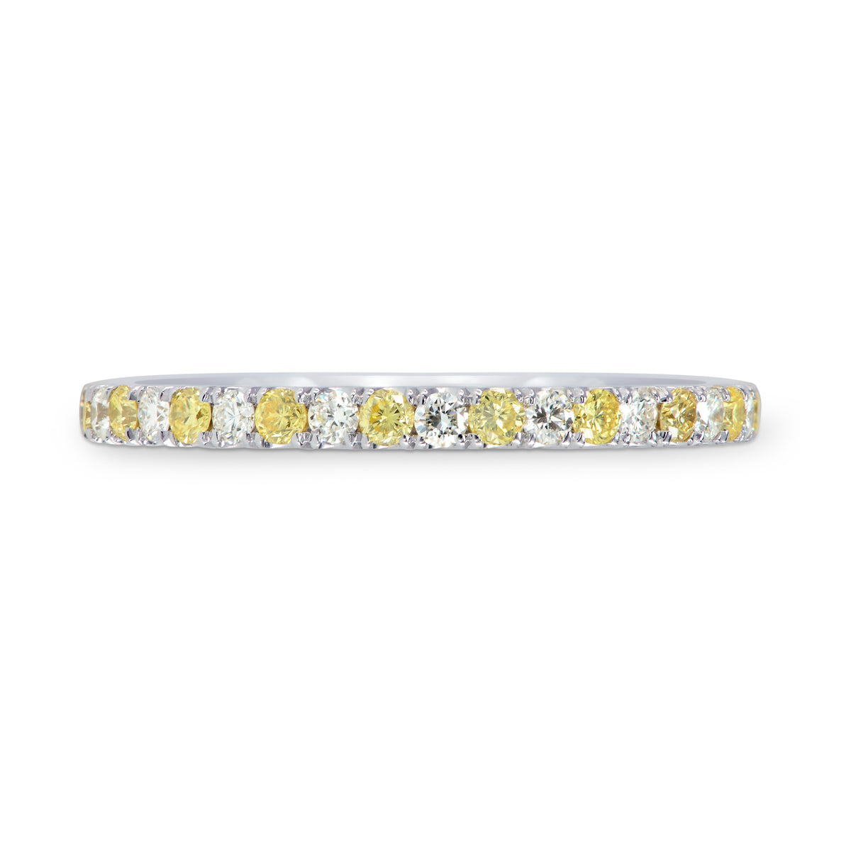 Fancy Intense Yellow and White Diamond Band Ring