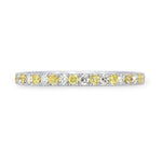Fancy Intense Yellow and White Diamond Band Ring