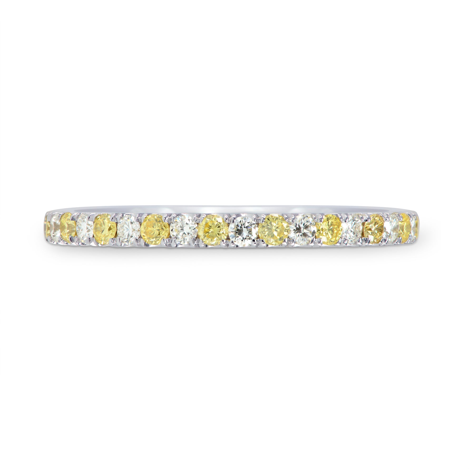 Fancy Intense Yellow and White Diamond Band Ring