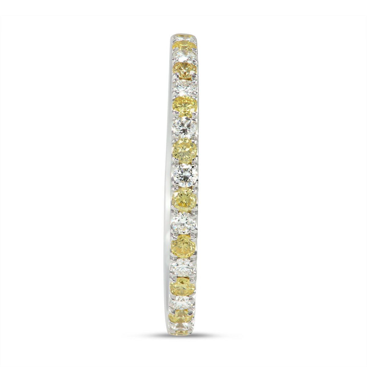Fancy Intense Yellow and White Diamond Band Ring