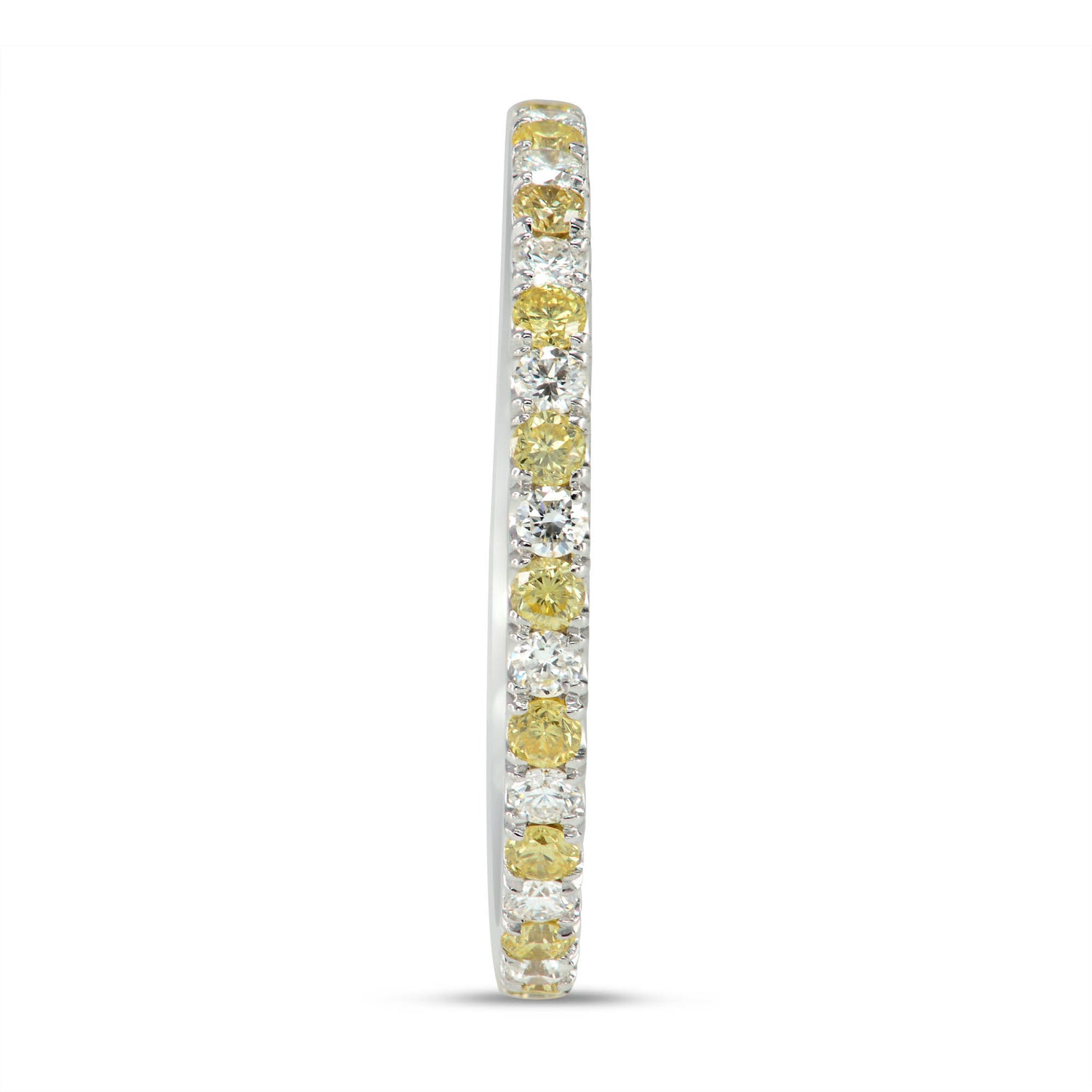 Fancy Intense Yellow and White Diamond Band Ring