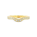 Contoured Diamond Wedding Ring Band