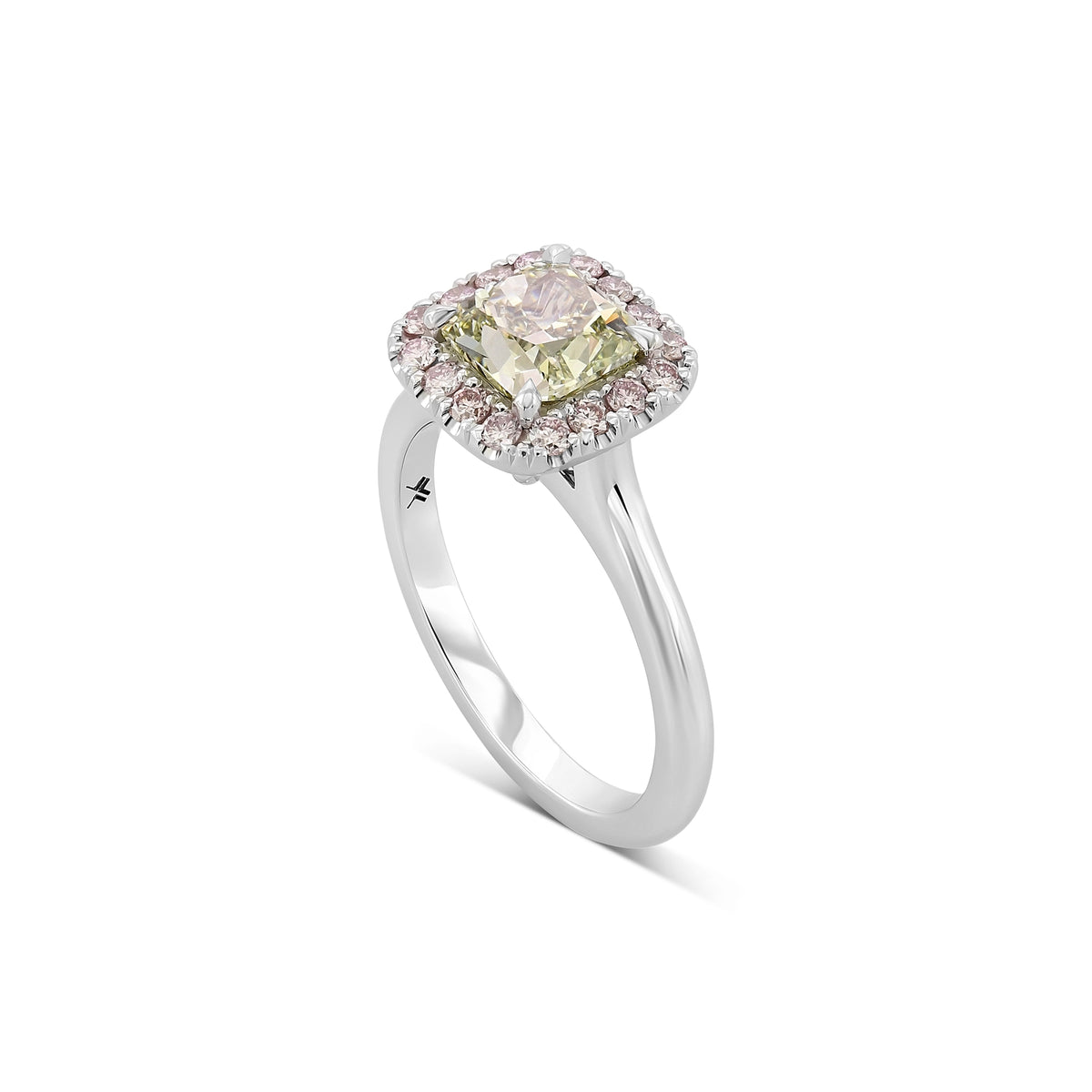 Chameleon Radiant Halo Diamond Ring