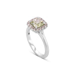 Chameleon Radiant Halo Diamond Ring