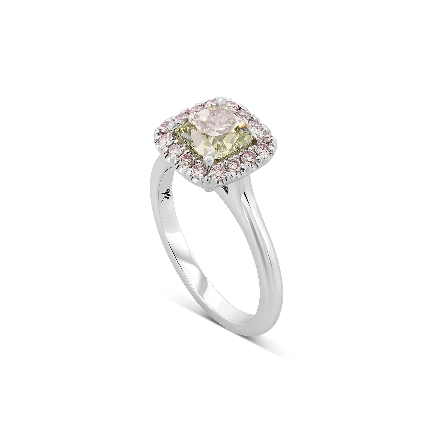 Chameleon Radiant Halo Diamond Ring