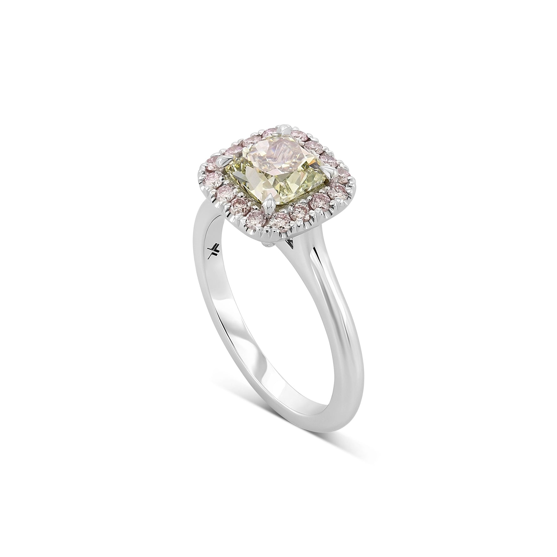 Chameleon Radiant Halo Diamond Ring