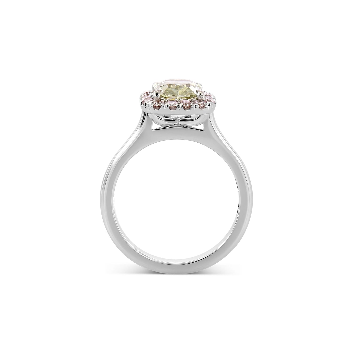 Chameleon Radiant Halo Diamond Ring