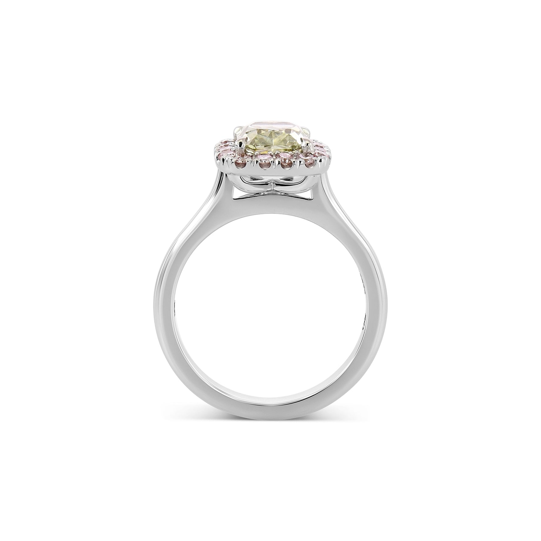 Chameleon Radiant Halo Diamond Ring
