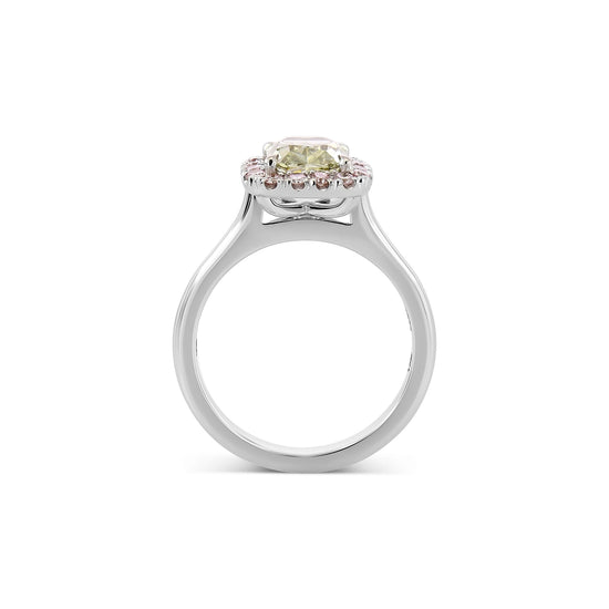Chameleon Radiant Halo Diamond Ring