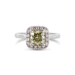Chameleon Radiant Halo Diamond Ring