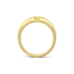 Fancy Yellow Cushion Diamond Tension Band Ring