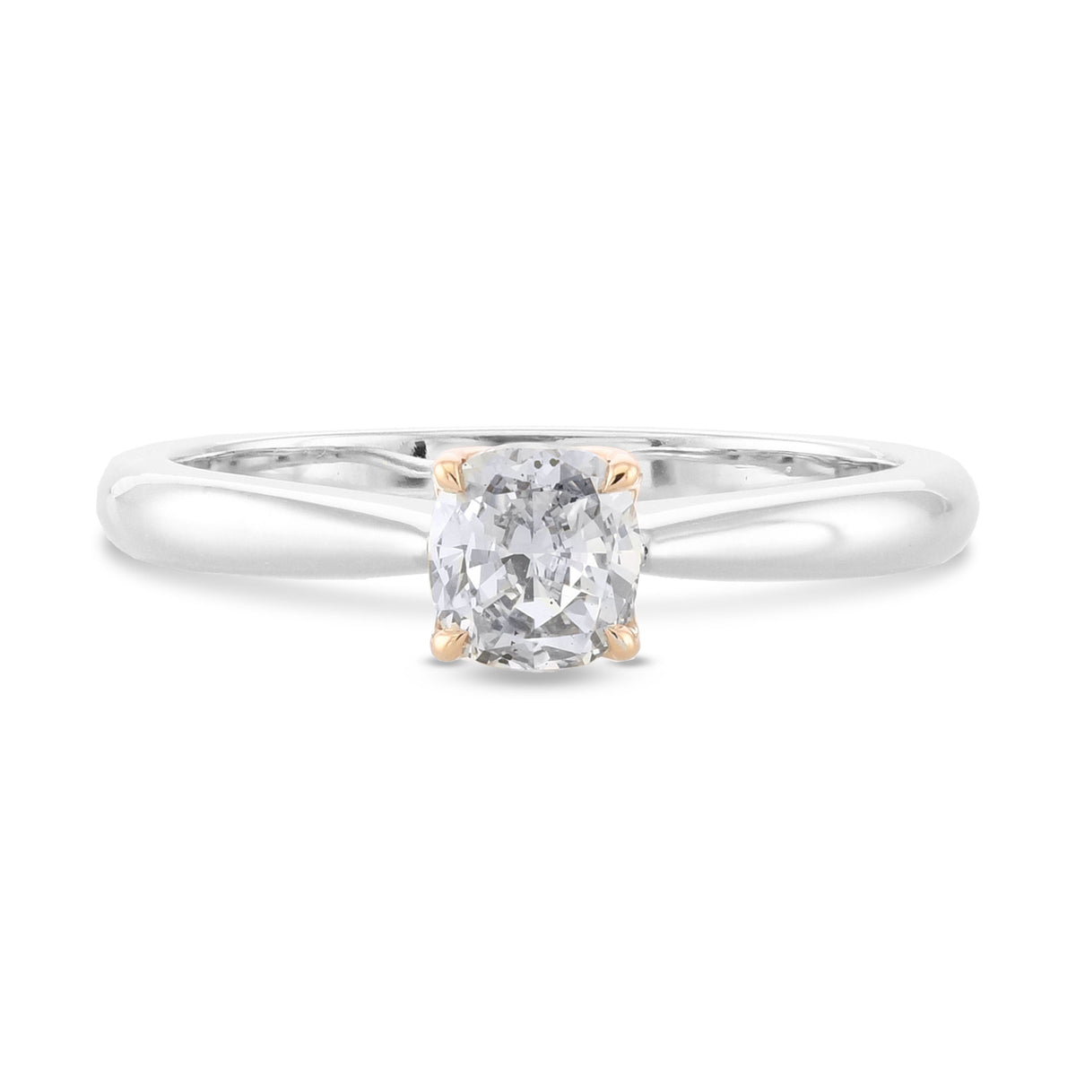 Fancy Gray-Blue Diamond Solitaire Ring