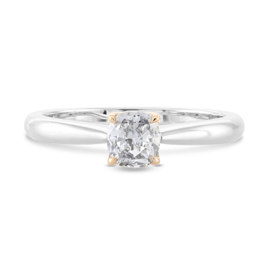 Fancy Gray-Blue Diamond Solitaire Ring