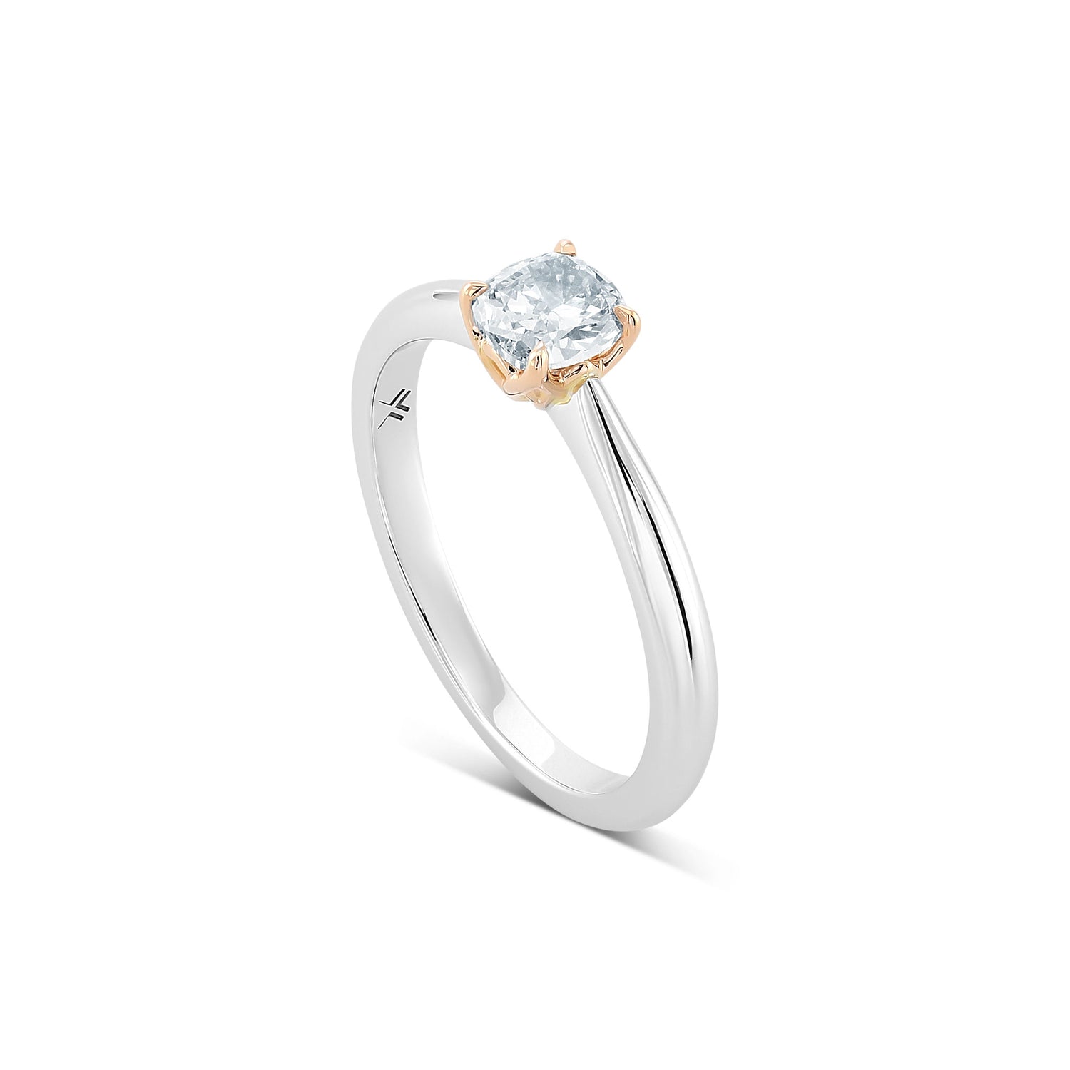 Fancy Gray-Blue Diamond Solitaire Ring
